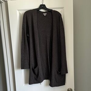 J. Jill Women's Gray Open Front Cardigan